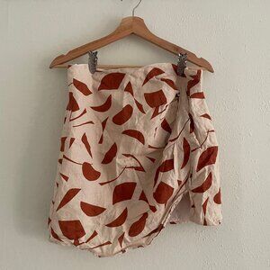 ASTR Patterned Skirt, Round Front Hem, Size L